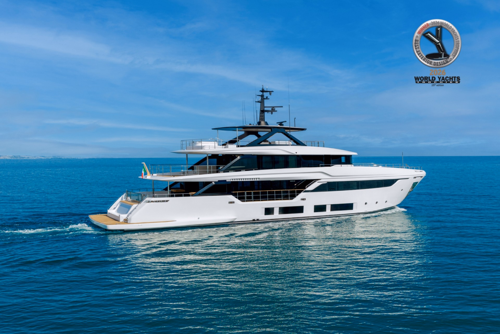 Grupo Ferretti em destaque nos World Yachts Trophies 2026, com cinco modelos no pódio